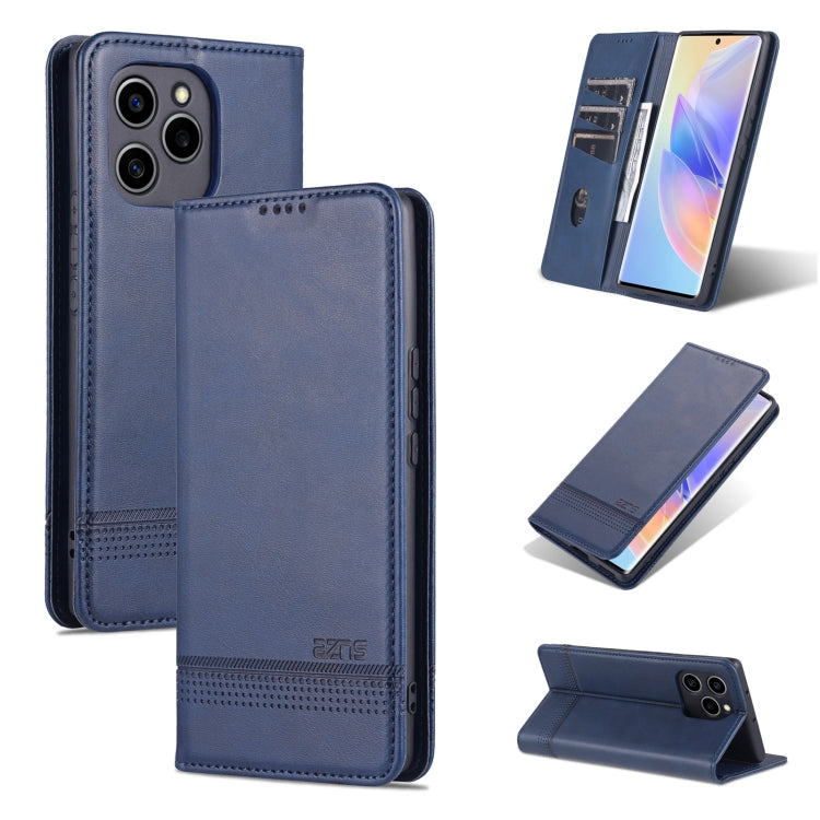 For Honor 60 SE AZNS Magnetic Calf Texture Flip Leather Phone Case