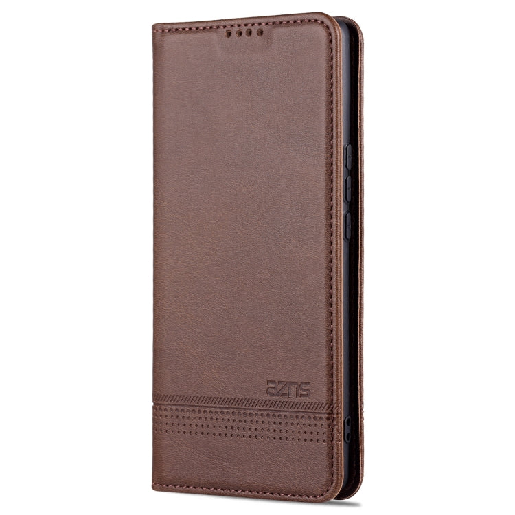 For Honor 60 SE AZNS Magnetic Calf Texture Flip Leather Phone Case
