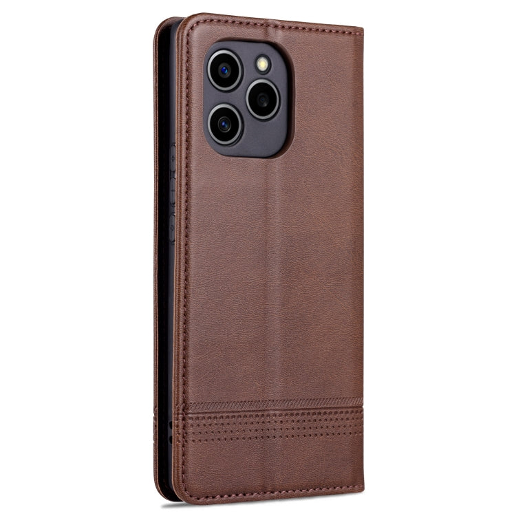 For Honor 60 SE AZNS Magnetic Calf Texture Flip Leather Phone Case