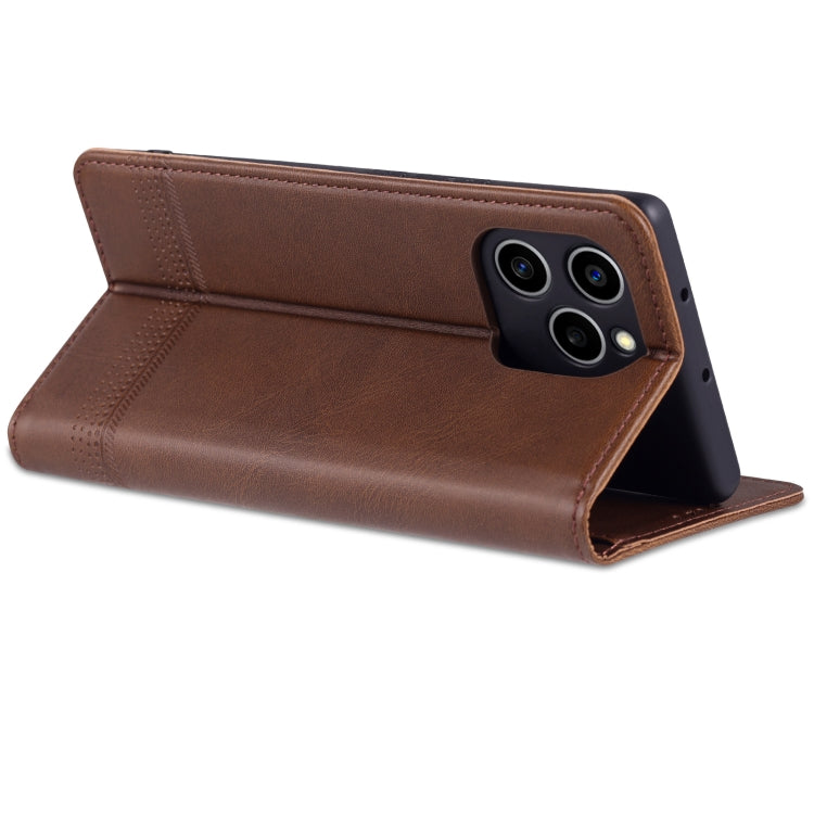 For Honor 60 SE AZNS Magnetic Calf Texture Flip Leather Phone Case