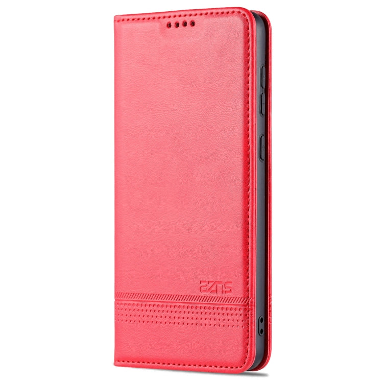 For Samsung Galaxy A73 5G AZNS Magnetic Calf Texture Flip Leather Phone Case