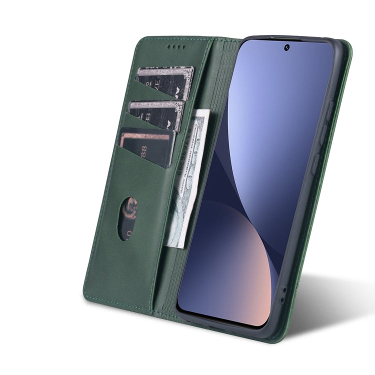 For Xiaomi 12 / 12X AZNS Magnetic Calf Texture Flip Leather Phone Case