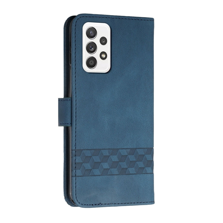 For Samsung Galaxy A33 5G Cubic Skin Feel Flip Leather Phone Case