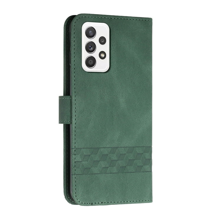 For Samsung Galaxy A33 5G Cubic Skin Feel Flip Leather Phone Case