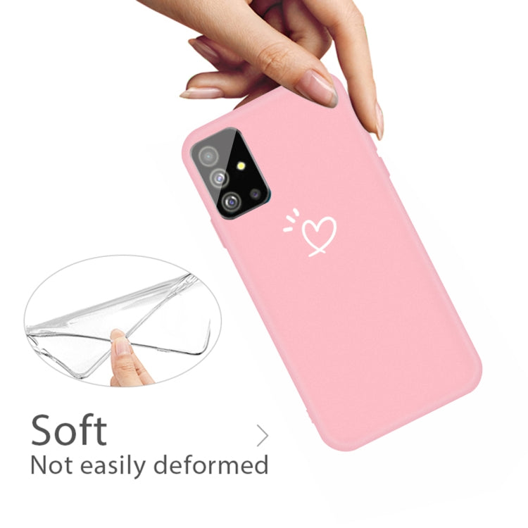 For Galaxy S20+ Love Heart Pattern Frosted TPU Protective Case