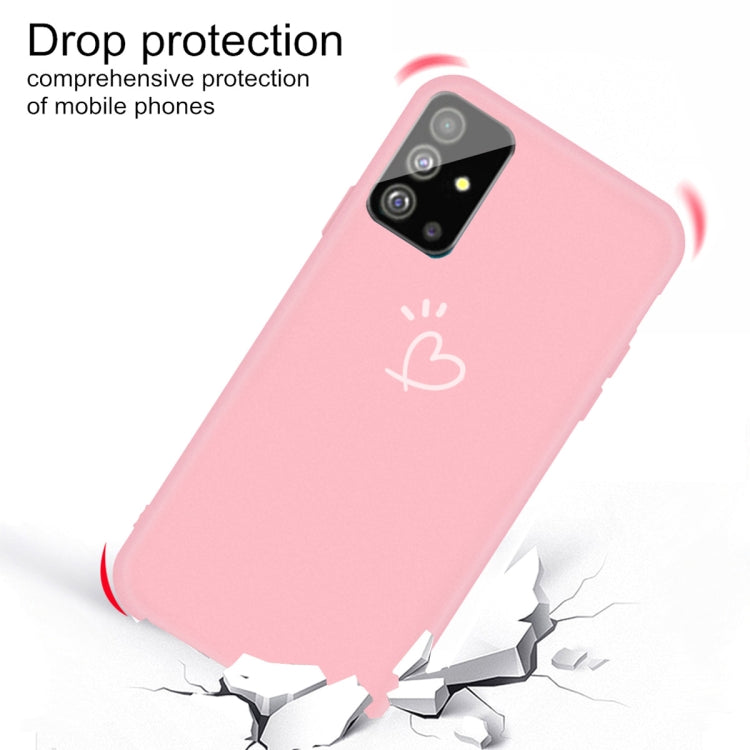 For Galaxy S20+ Love Heart Pattern Frosted TPU Protective Case