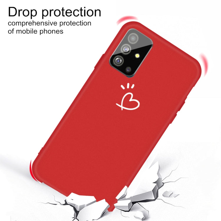 For Galaxy S20+ Love Heart Pattern Frosted TPU Protective Case