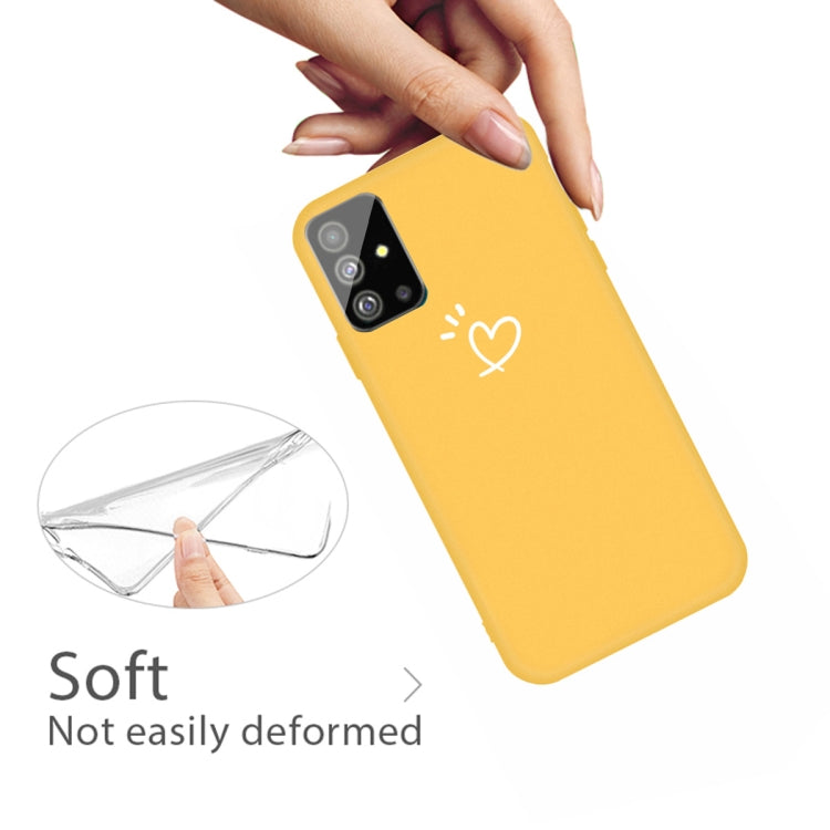 For Galaxy S20+ Love Heart Pattern Frosted TPU Protective Case