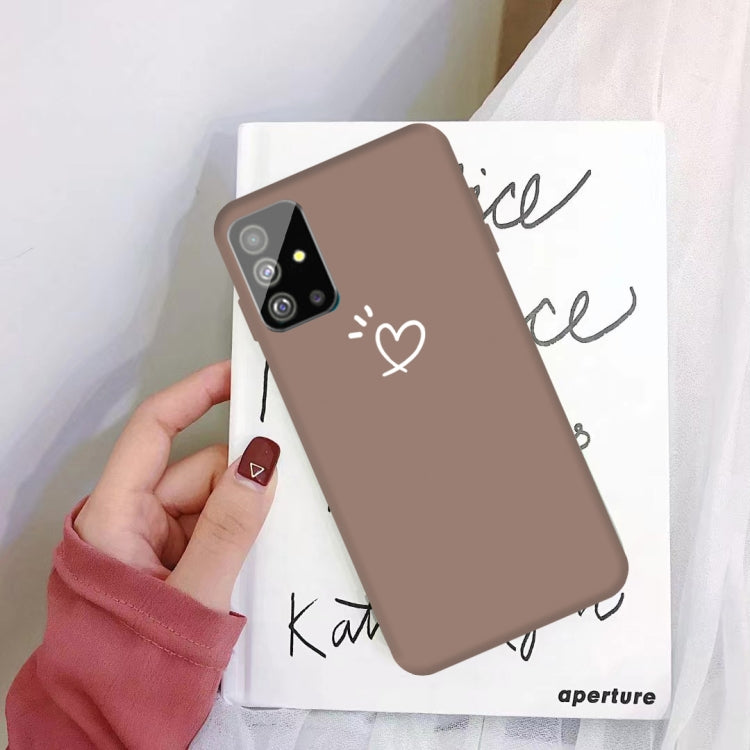 For Galaxy S20+ Love Heart Pattern Frosted TPU Protective Case