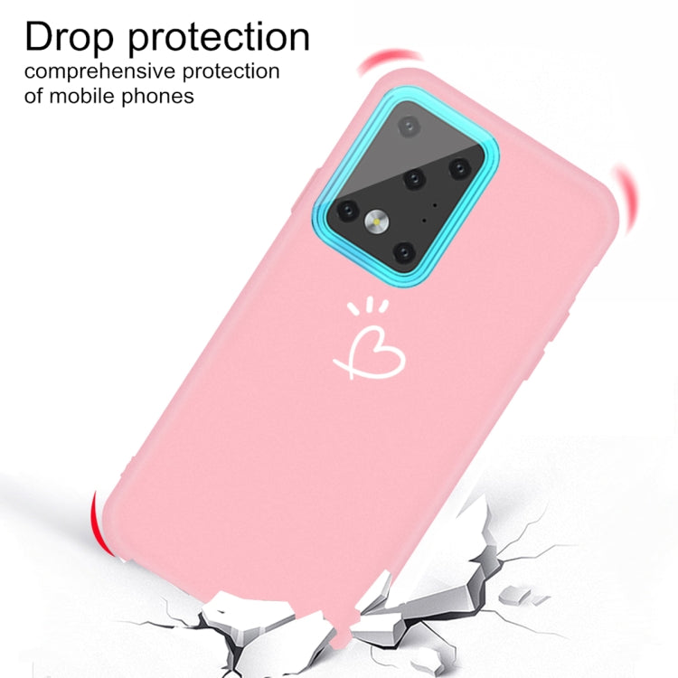 For Galaxy S20 Ultra Love Heart Pattern Frosted TPU Protective Case