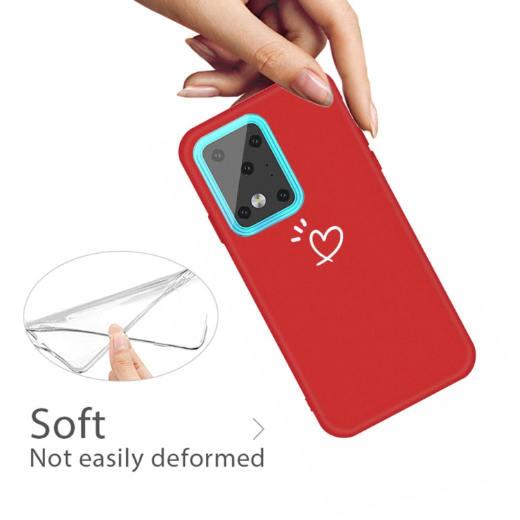 For Galaxy S20 Ultra Love Heart Pattern Frosted TPU Protective Case