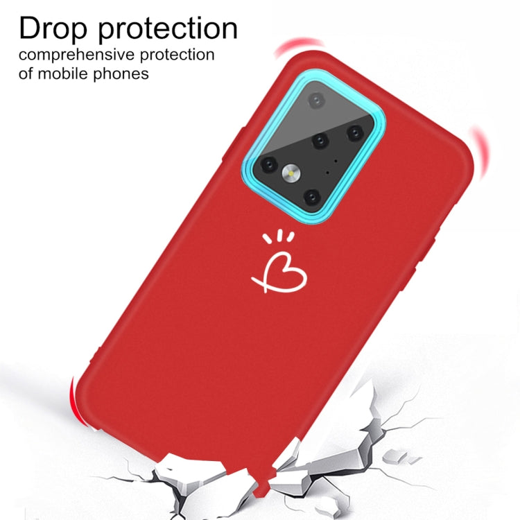 For Galaxy S20 Ultra Love Heart Pattern Frosted TPU Protective Case