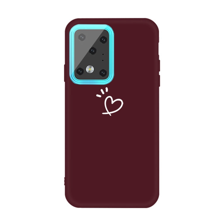 For Galaxy S20 Ultra Love Heart Pattern Frosted TPU Protective Case