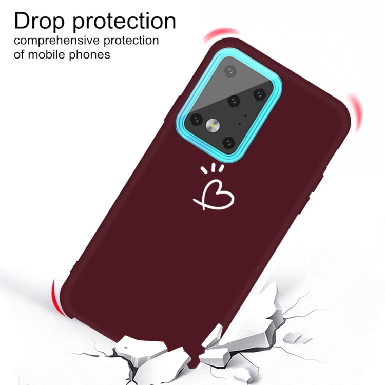 For Galaxy S20 Ultra Love Heart Pattern Frosted TPU Protective Case