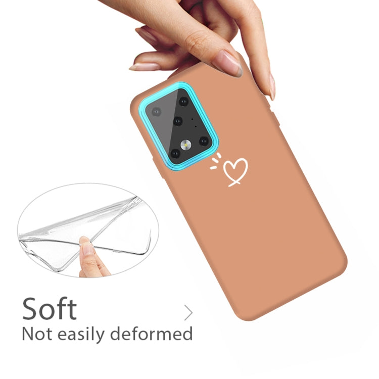 For Galaxy S20 Ultra Love Heart Pattern Frosted TPU Protective Case