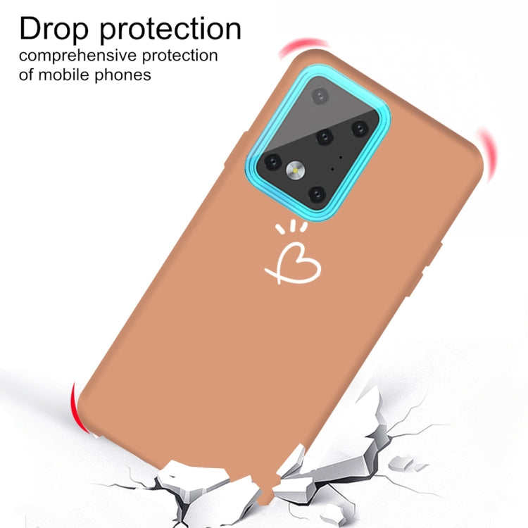 For Galaxy S20 Ultra Love Heart Pattern Frosted TPU Protective Case