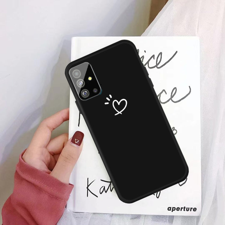 For Galaxy S20 Love Heart Pattern Frosted TPU Protective Case