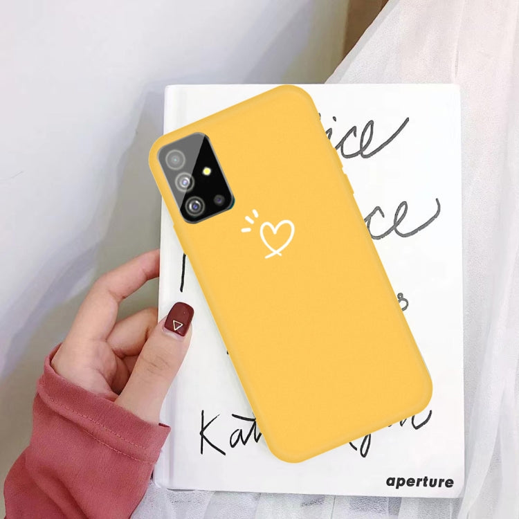 For Galaxy S20 Love Heart Pattern Frosted TPU Protective Case