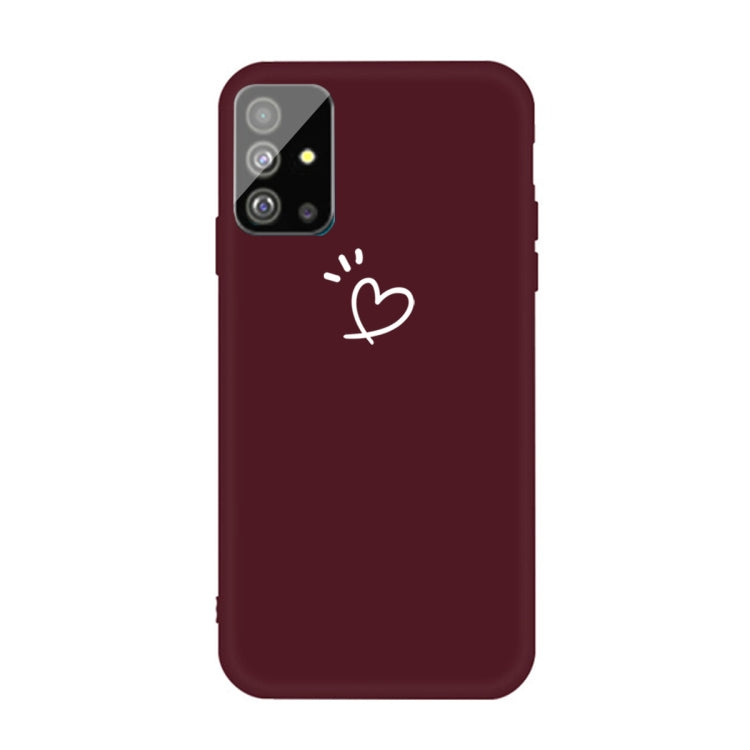 For Galaxy S20 Love Heart Pattern Frosted TPU Protective Case
