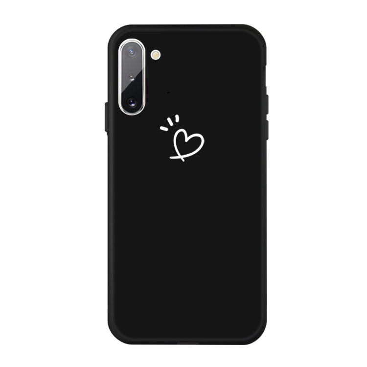 For Galaxy Note10 Love Heart Pattern Frosted TPU Protective Case