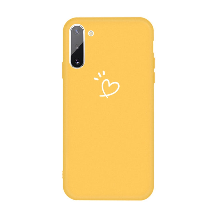 For Galaxy Note10 Love Heart Pattern Frosted TPU Protective Case
