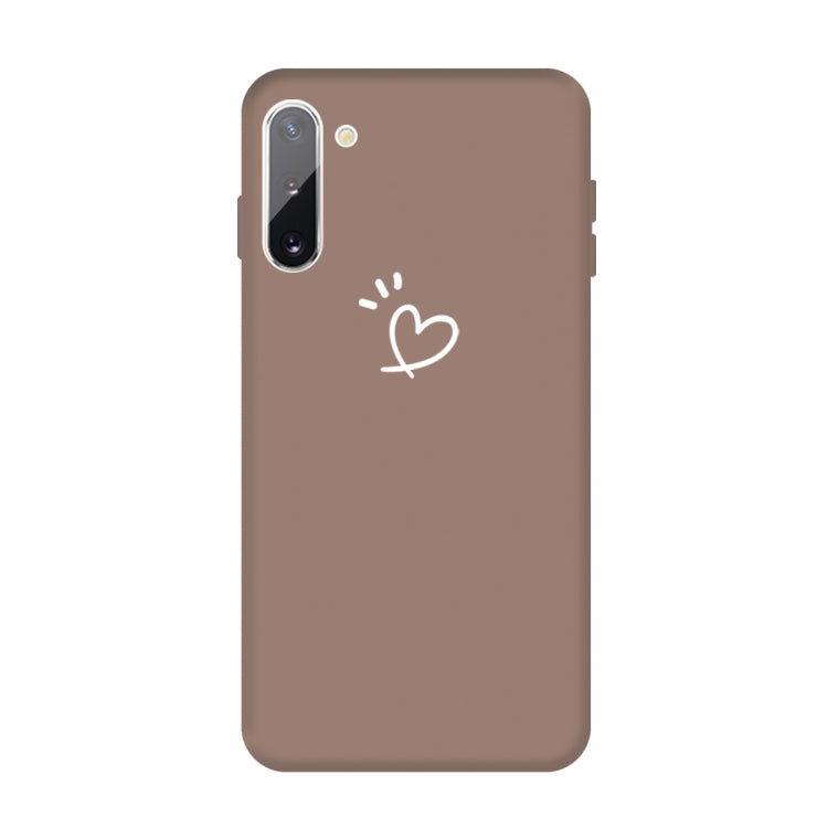 For Galaxy Note10 Love Heart Pattern Frosted TPU Protective Case