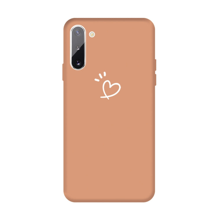 For Galaxy Note10 Love Heart Pattern Frosted TPU Protective Case