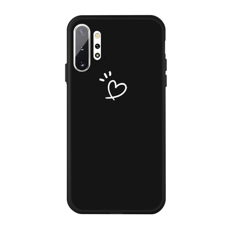 For Galaxy Note10+ Love Heart Pattern Frosted TPU Protective Case