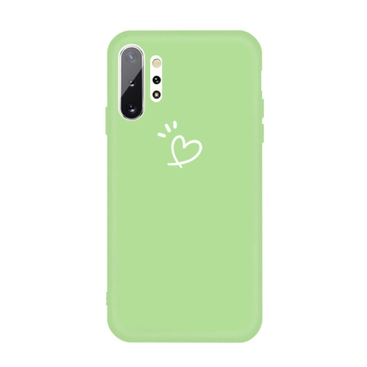 For Galaxy Note10+ Love Heart Pattern Frosted TPU Protective Case