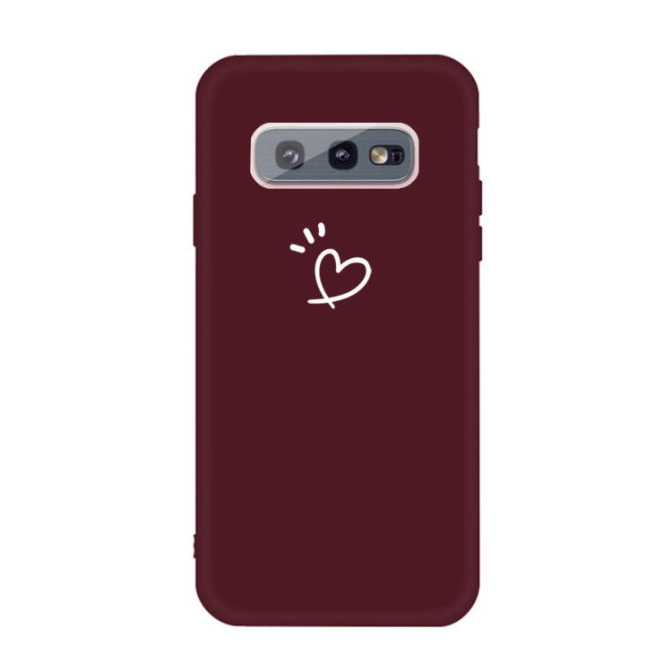 For Galaxy S10 Love Heart Pattern Frosted TPU Protective Case
