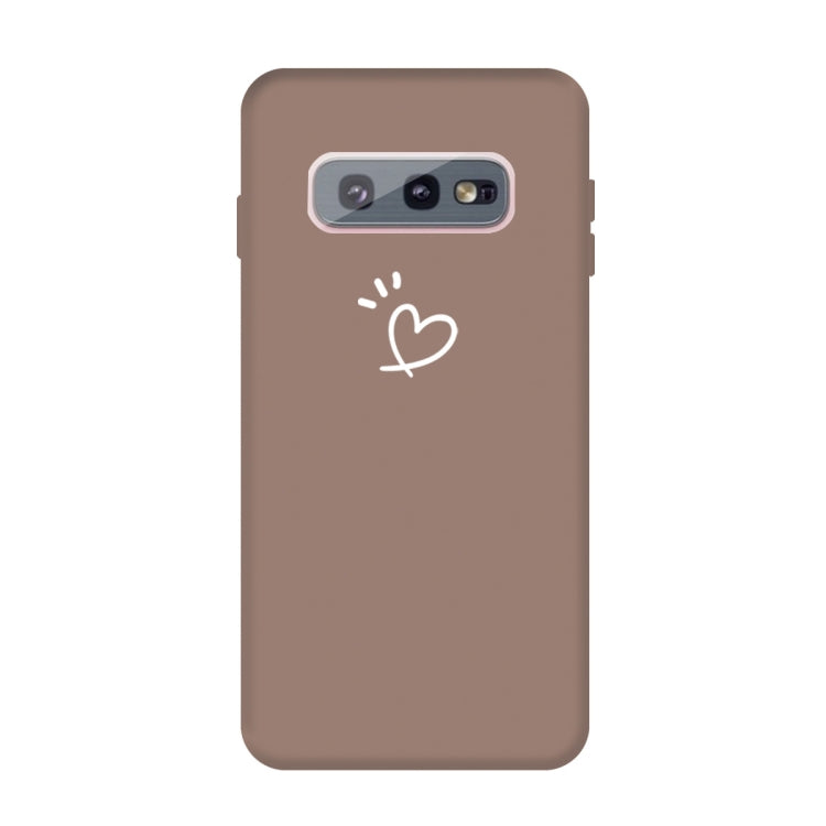 For Galaxy S10 Love Heart Pattern Frosted TPU Protective Case