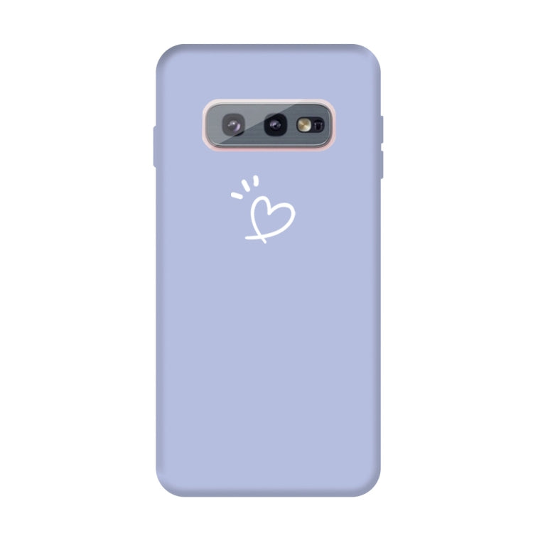 For Galaxy S10 Love Heart Pattern Frosted TPU Protective Case