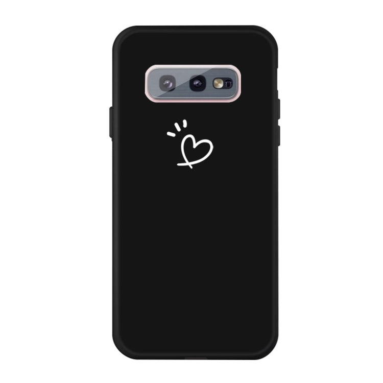 For Galaxy S10e Love Heart Pattern Frosted TPU Protective Case