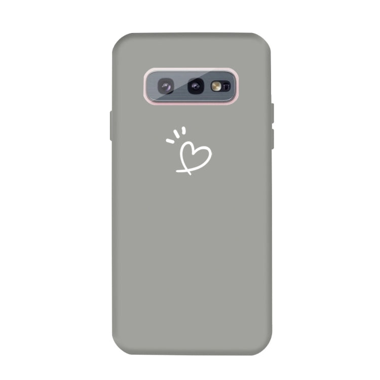 For Galaxy S10e Love Heart Pattern Frosted TPU Protective Case