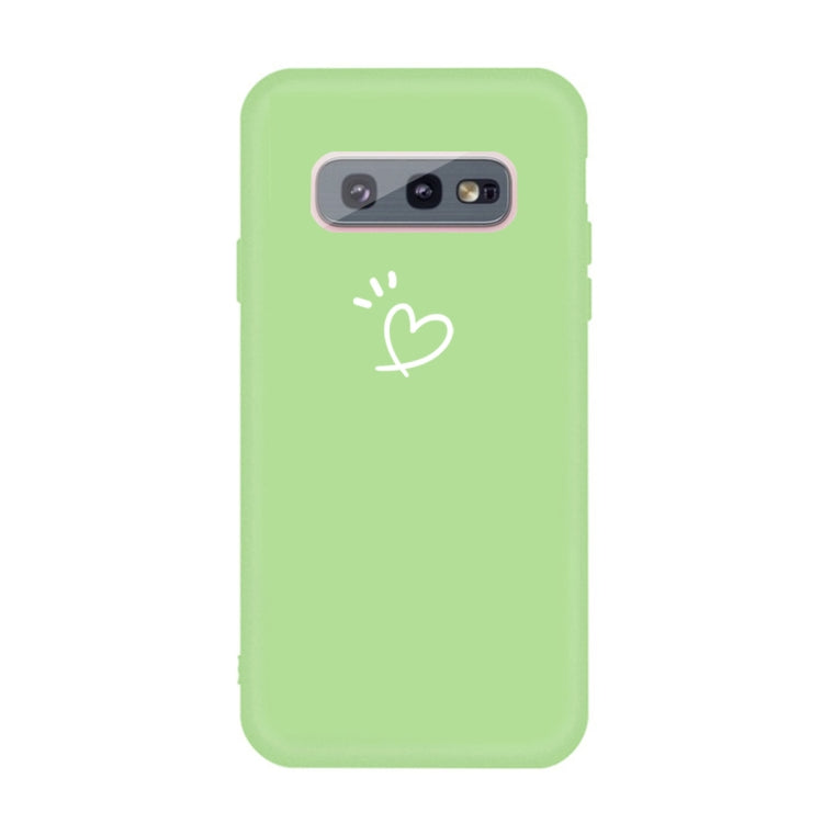 For Galaxy S10e Love Heart Pattern Frosted TPU Protective Case