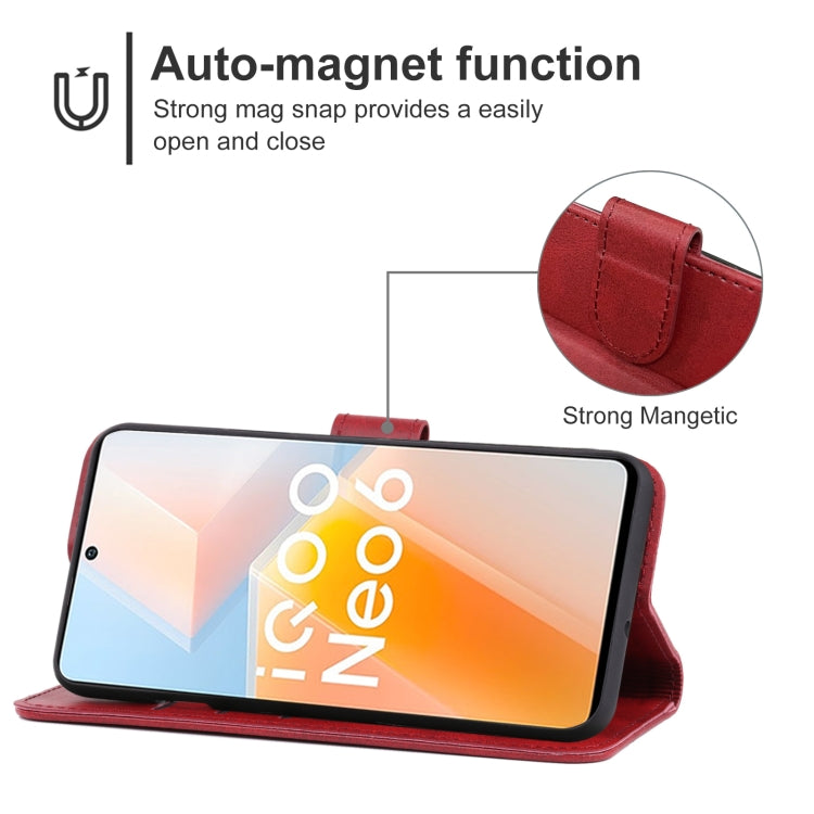 For vivo iQOO Neo6 Leather Phone Case