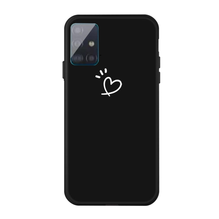 For Galaxy A51 Love Heart Pattern Frosted TPU Protective Case