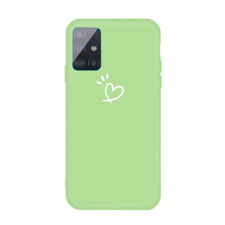 For Galaxy A51 Love Heart Pattern Frosted TPU Protective Case