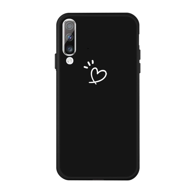 For Galaxy A70 Love Heart Pattern Frosted TPU Protective Case