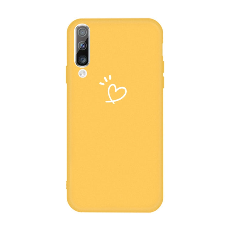 For Galaxy A70 Love Heart Pattern Frosted TPU Protective Case