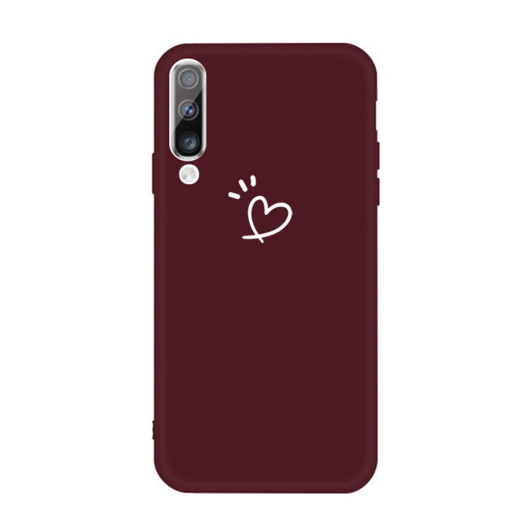 For Galaxy A70 Love Heart Pattern Frosted TPU Protective Case