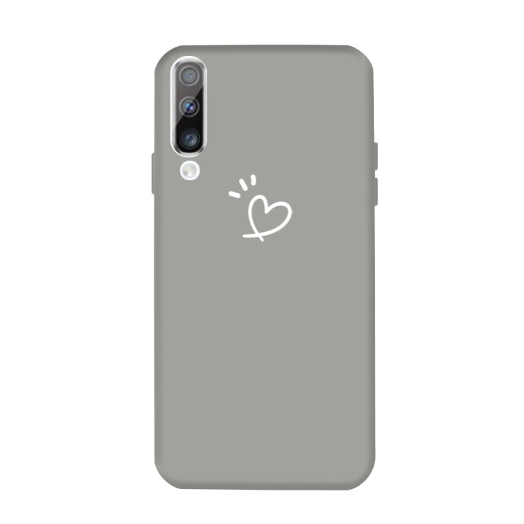 For Galaxy A50 Love Heart Pattern Frosted TPU Protective Case