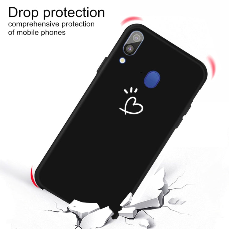 For Galaxy A30 Love Heart Pattern Frosted TPU Protective Case