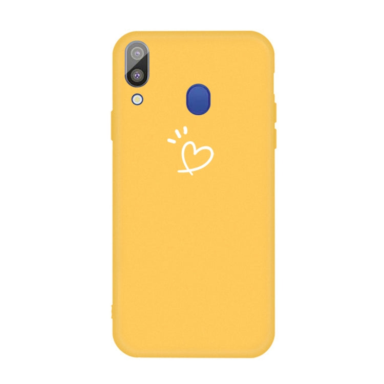 For Galaxy A30 Love Heart Pattern Frosted TPU Protective Case