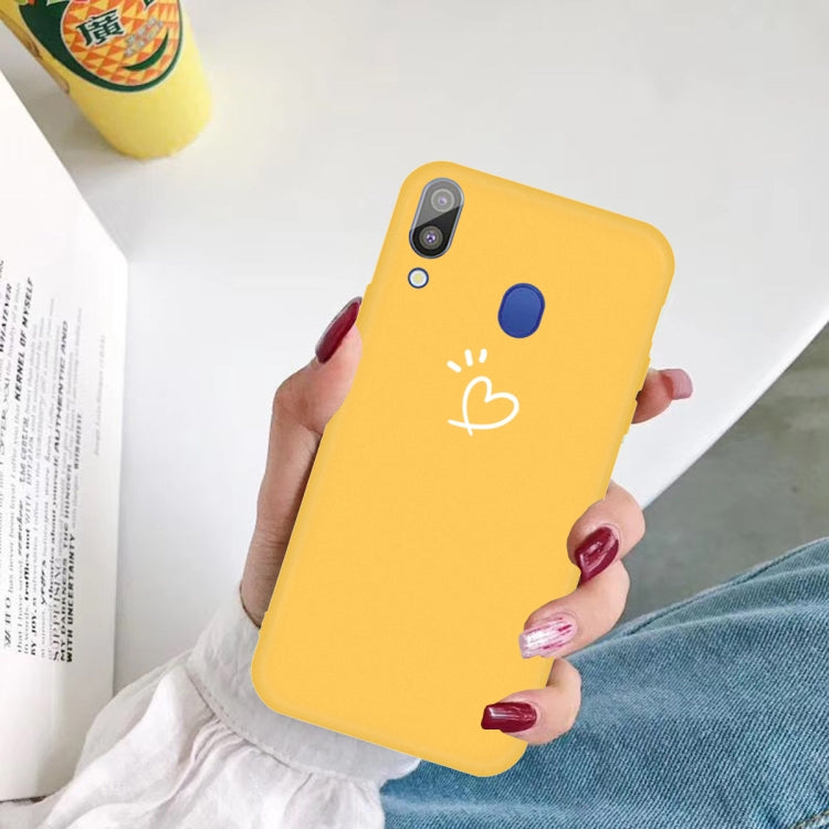 For Galaxy A30 Love Heart Pattern Frosted TPU Protective Case