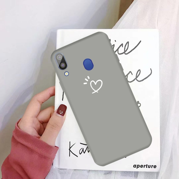 For Galaxy A30 Love Heart Pattern Frosted TPU Protective Case
