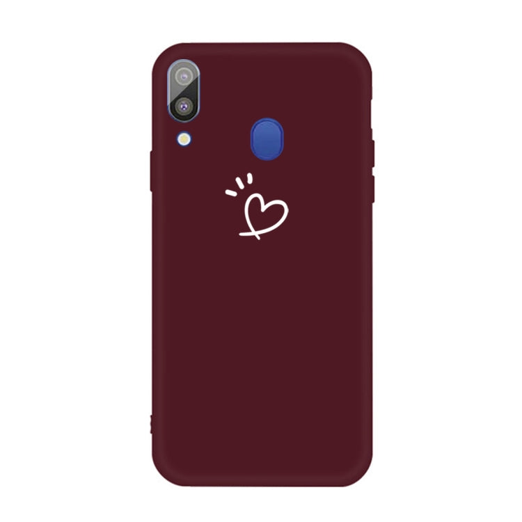 For Galaxy A30 Love Heart Pattern Frosted TPU Protective Case