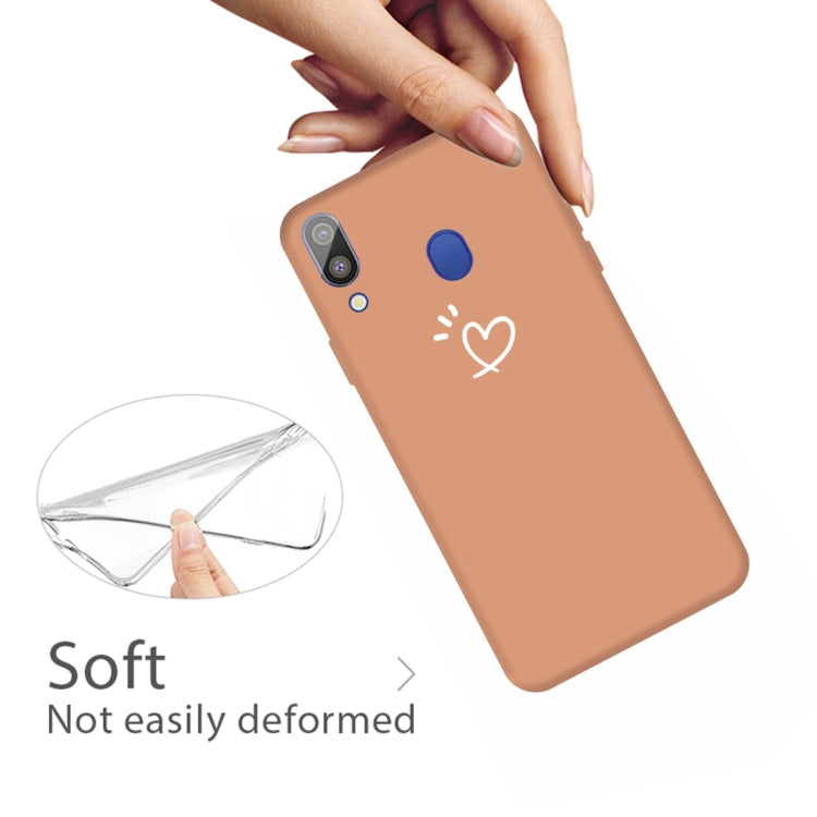 For Galaxy A30 Love Heart Pattern Frosted TPU Protective Case