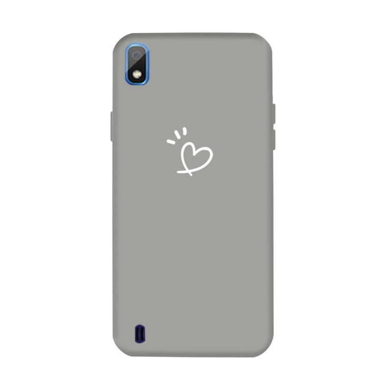 For Galaxy A10 Love Heart Pattern Frosted TPU Protective Case