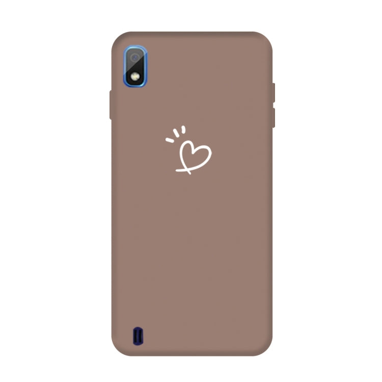 For Galaxy A10 Love Heart Pattern Frosted TPU Protective Case